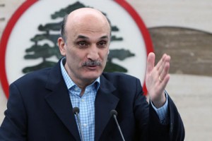 El referente de Fuerzas Libanesas y candidato a la presidencia, Samir Geagea