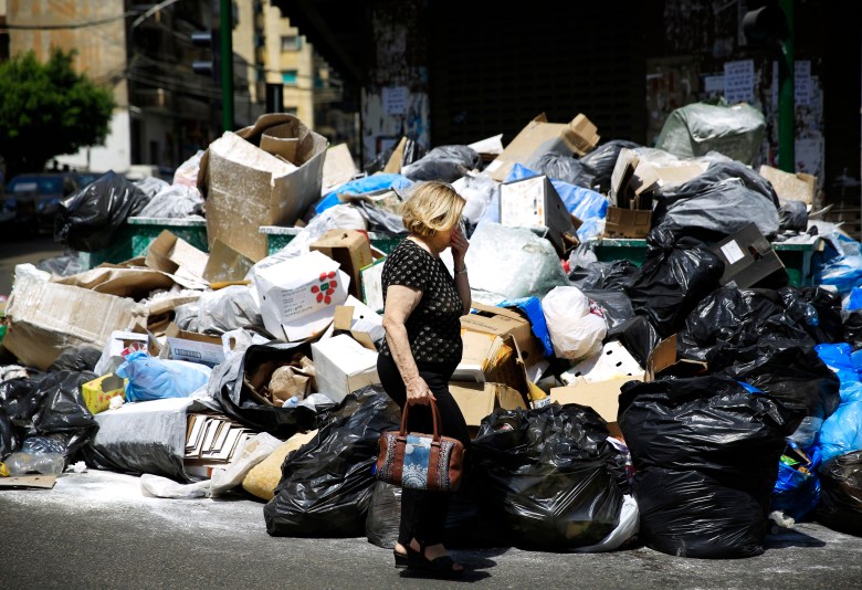 Mideast Lebanon Trash